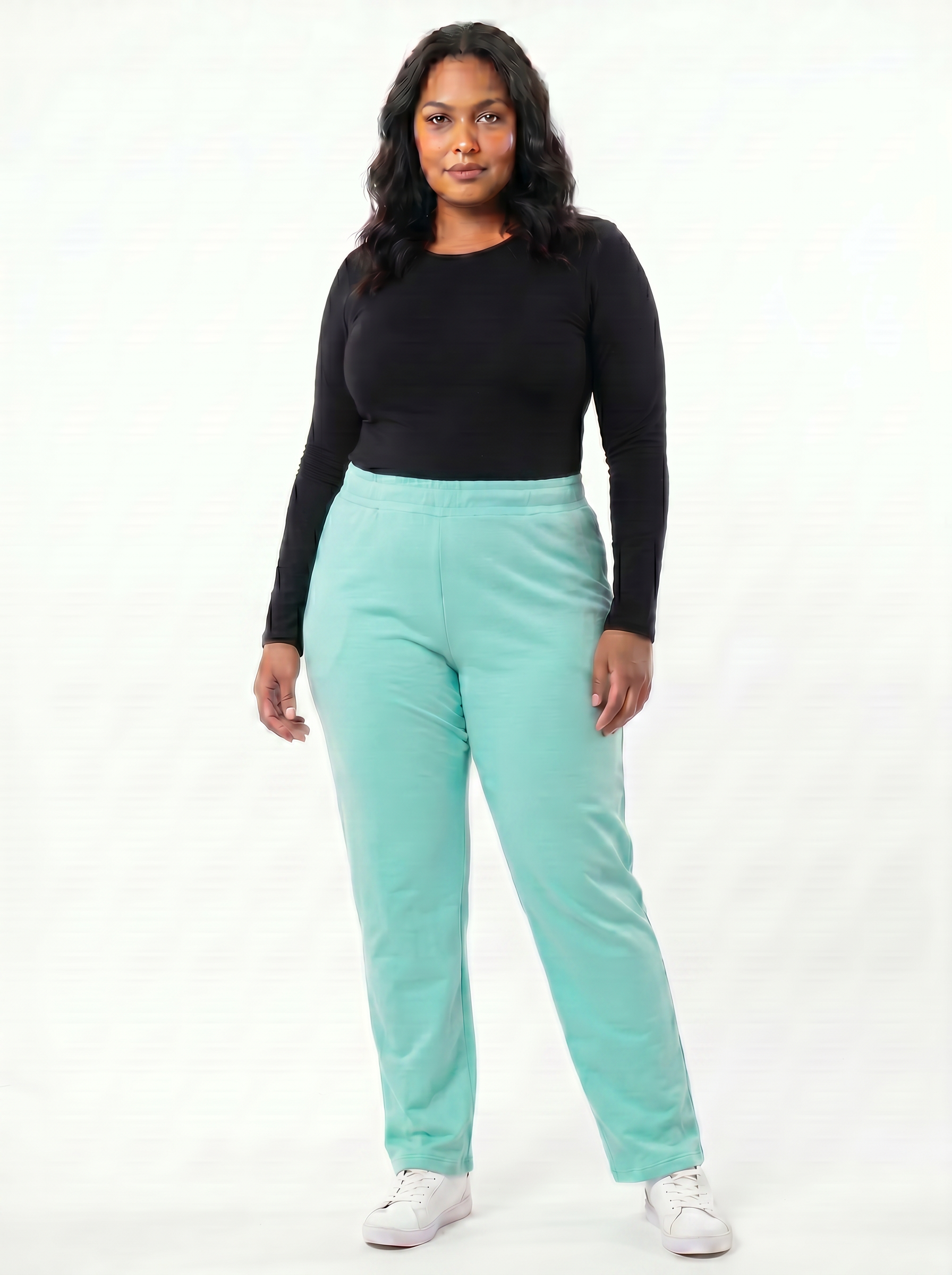 Calça de Moletom Azul Água